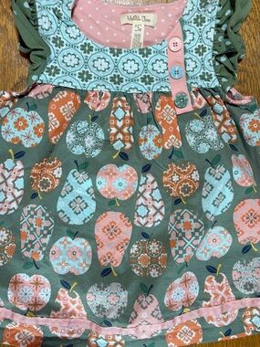 Matilda Jane Pink Polka Dot & Olive Dress